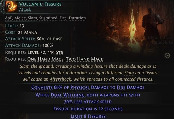 path-of-exile-2-smashing-titan-passive-skill-ancestral-volcanic-fissure