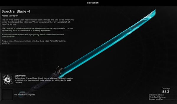 Melee weapon choices for this Remnant 2 Gunslinger &amp; Hunter Build Spectral Blade.